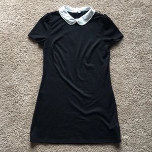Black dress w/ white Peter Pan collar
